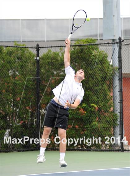 Thumbnail 1 in NYSPHSAA Boys Tennis Championship (Day 3) photogallery.