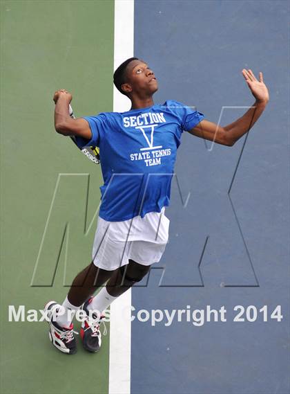 Thumbnail 3 in NYSPHSAA Boys Tennis Championship (Day 3) photogallery.