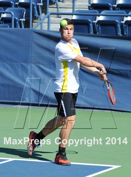 Thumbnail 3 in NYSPHSAA Boys Tennis Championship (Day 3) photogallery.