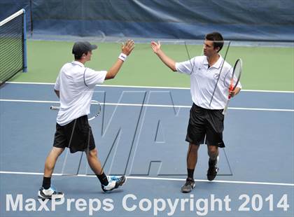 Thumbnail 1 in NYSPHSAA Boys Tennis Championship (Day 3) photogallery.