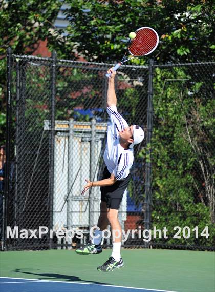 Thumbnail 2 in NYSPHSAA Boys Tennis Championship (Day 3) photogallery.