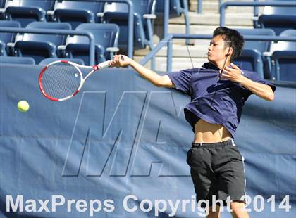 Thumbnail 1 in NYSPHSAA Boys Tennis Championship (Day 3) photogallery.
