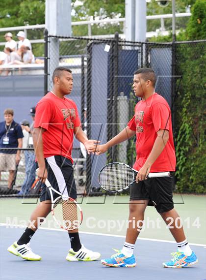 Thumbnail 2 in NYSPHSAA Boys Tennis Championship (Day 3) photogallery.