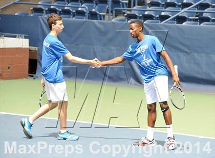 Thumbnail 3 in NYSPHSAA Boys Tennis Championship (Day 3) photogallery.