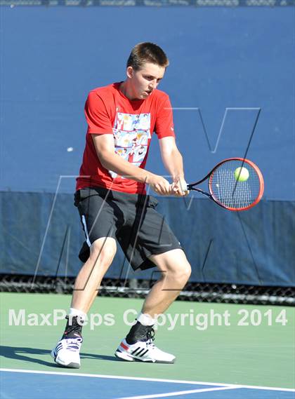 Thumbnail 2 in NYSPHSAA Boys Tennis Championship (Day 3) photogallery.