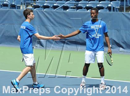 Thumbnail 3 in NYSPHSAA Boys Tennis Championship (Day 3) photogallery.