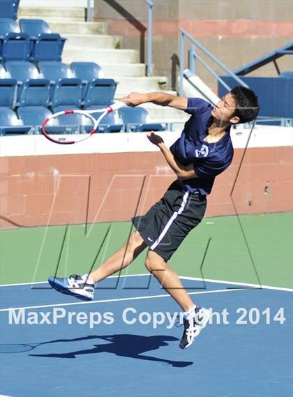 Thumbnail 3 in NYSPHSAA Boys Tennis Championship (Day 3) photogallery.
