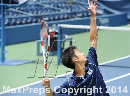 Thumbnail 3 in NYSPHSAA Boys Tennis Championship (Day 3) photogallery.