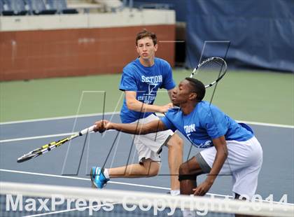 Thumbnail 1 in NYSPHSAA Boys Tennis Championship (Day 3) photogallery.