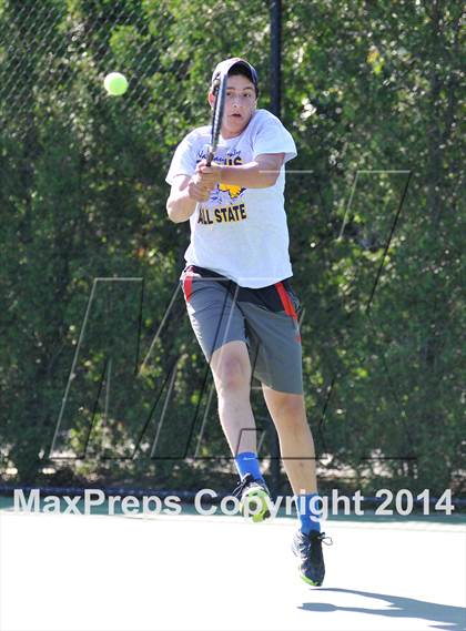 Thumbnail 3 in NYSPHSAA Boys Tennis Championship (Day 3) photogallery.