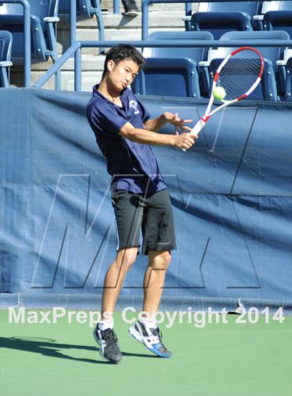 Thumbnail 1 in NYSPHSAA Boys Tennis Championship (Day 3) photogallery.