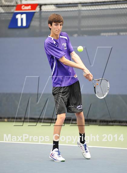 Thumbnail 3 in NYSPHSAA Boys Tennis Championship (Day 3) photogallery.