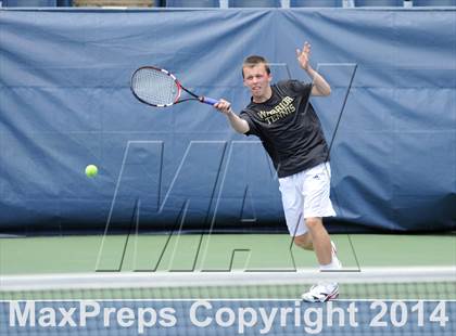 Thumbnail 1 in NYSPHSAA Boys Tennis Championship (Day 3) photogallery.