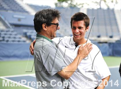 Thumbnail 3 in NYSPHSAA Boys Tennis Championship (Day 3) photogallery.