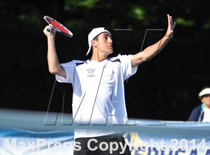 Thumbnail 1 in NYSPHSAA Boys Tennis Championship (Day 3) photogallery.