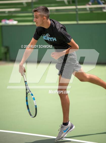 Thumbnail 3 in Clovis North vs University (CIF USTA Round 1 Playoff) photogallery.