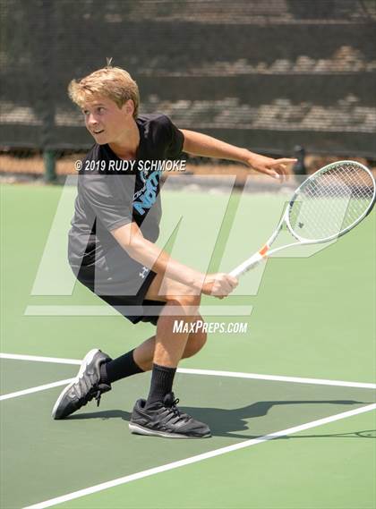 Thumbnail 2 in Clovis North vs University (CIF USTA Round 1 Playoff) photogallery.