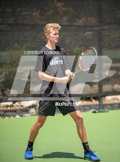 Thumbnail 2 in Clovis North vs University (CIF USTA Round 1 Playoff) photogallery.