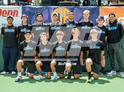 Thumbnail 2 in Clovis North vs University (CIF USTA Round 1 Playoff) photogallery.