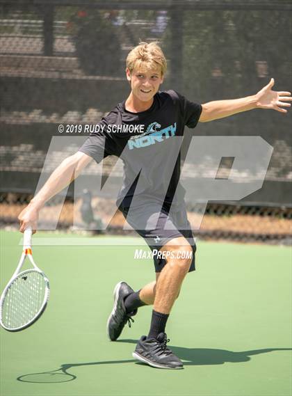 Thumbnail 2 in Clovis North vs University (CIF USTA Round 1 Playoff) photogallery.