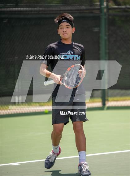 Thumbnail 1 in Clovis North vs University (CIF USTA Round 1 Playoff) photogallery.