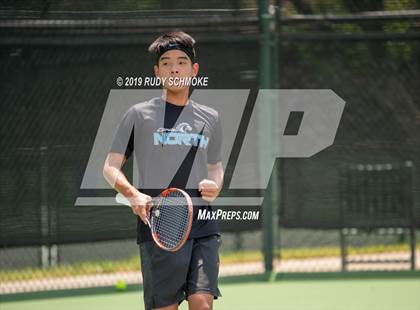 Thumbnail 3 in Clovis North vs University (CIF USTA Round 1 Playoff) photogallery.