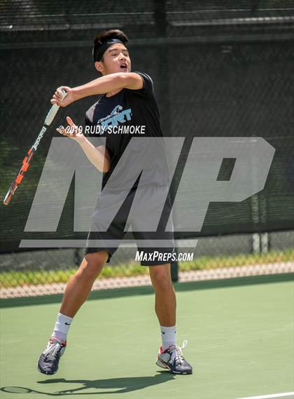 Thumbnail 2 in Clovis North vs University (CIF USTA Round 1 Playoff) photogallery.