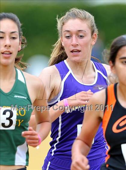 Thumbnail 2 in CIF NCS Masters Track & Field Championships (Girls 3200) photogallery.