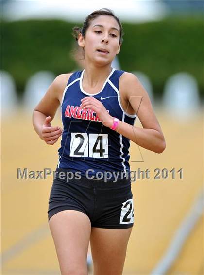 Thumbnail 2 in CIF NCS Masters Track & Field Championships (Girls 3200) photogallery.