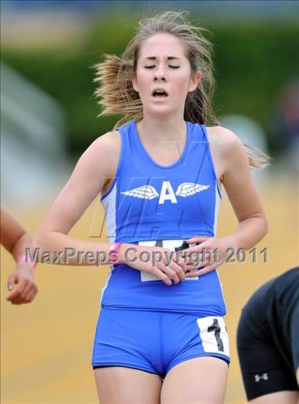 Thumbnail 2 in CIF NCS Masters Track & Field Championships (Girls 3200) photogallery.