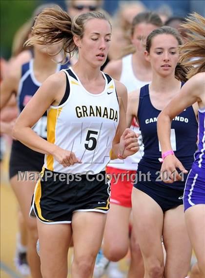 Thumbnail 3 in CIF NCS Masters Track & Field Championships (Girls 3200) photogallery.