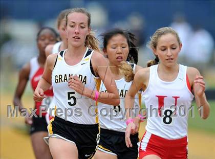 Thumbnail 3 in CIF NCS Masters Track & Field Championships (Girls 3200) photogallery.