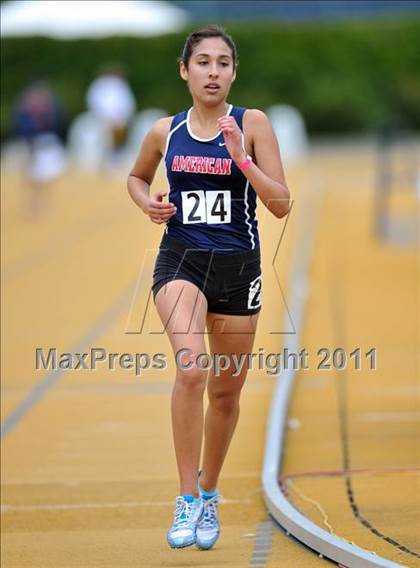 Thumbnail 2 in CIF NCS Masters Track & Field Championships (Girls 3200) photogallery.