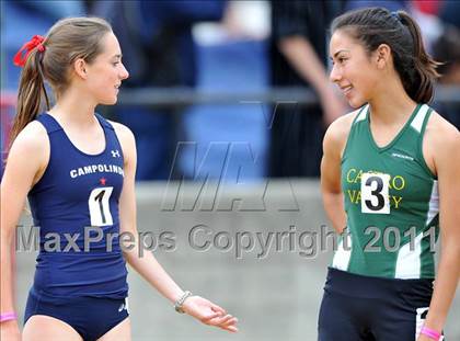 Thumbnail 2 in CIF NCS Masters Track & Field Championships (Girls 3200) photogallery.