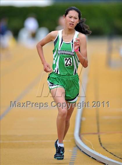 Thumbnail 3 in CIF NCS Masters Track & Field Championships (Girls 3200) photogallery.