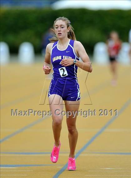 Thumbnail 2 in CIF NCS Masters Track & Field Championships (Girls 3200) photogallery.