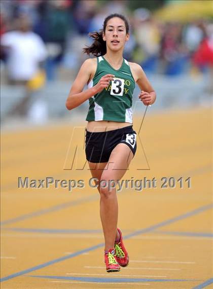 Thumbnail 2 in CIF NCS Masters Track & Field Championships (Girls 3200) photogallery.