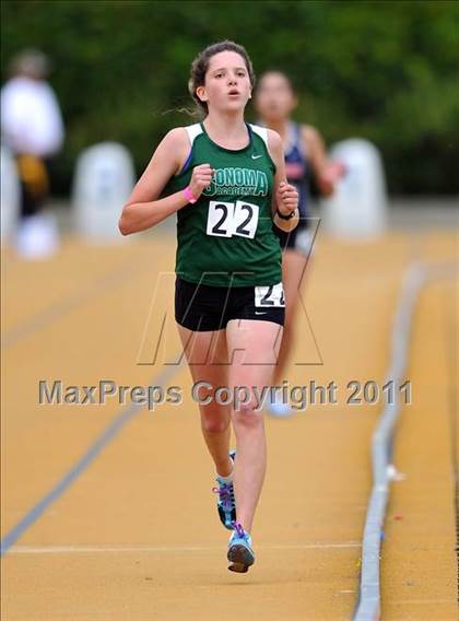 Thumbnail 1 in CIF NCS Masters Track & Field Championships (Girls 3200) photogallery.