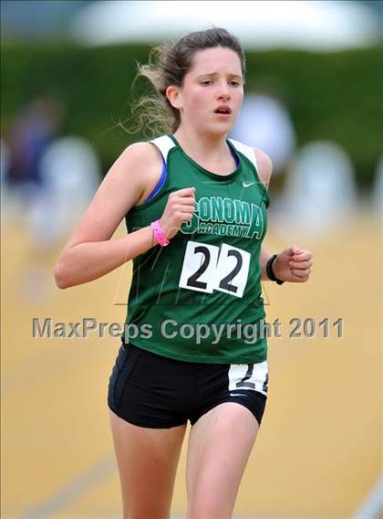 Thumbnail 3 in CIF NCS Masters Track & Field Championships (Girls 3200) photogallery.