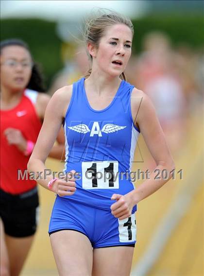 Thumbnail 2 in CIF NCS Masters Track & Field Championships (Girls 3200) photogallery.