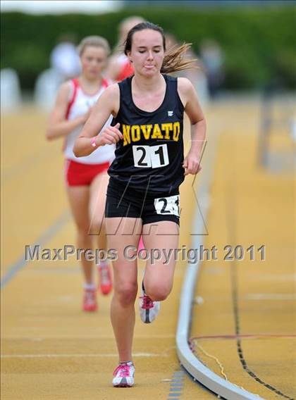 Thumbnail 3 in CIF NCS Masters Track & Field Championships (Girls 3200) photogallery.