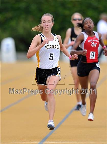 Thumbnail 1 in CIF NCS Masters Track & Field Championships (Girls 3200) photogallery.