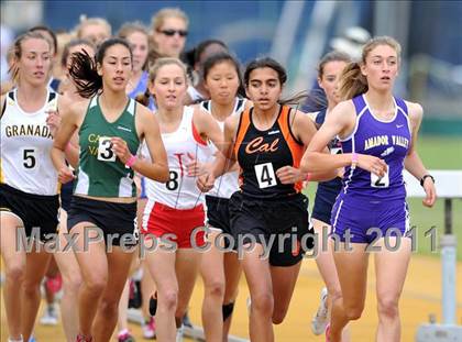 Thumbnail 2 in CIF NCS Masters Track & Field Championships (Girls 3200) photogallery.