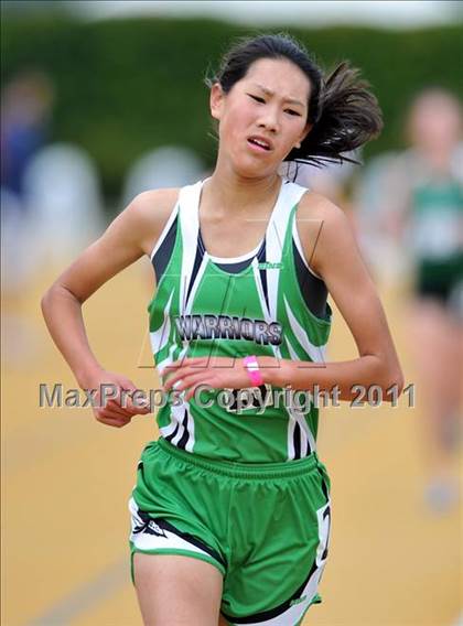 Thumbnail 1 in CIF NCS Masters Track & Field Championships (Girls 3200) photogallery.