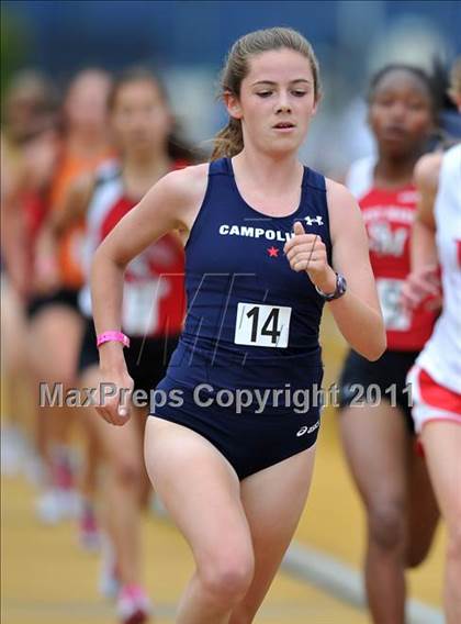 Thumbnail 1 in CIF NCS Masters Track & Field Championships (Girls 3200) photogallery.