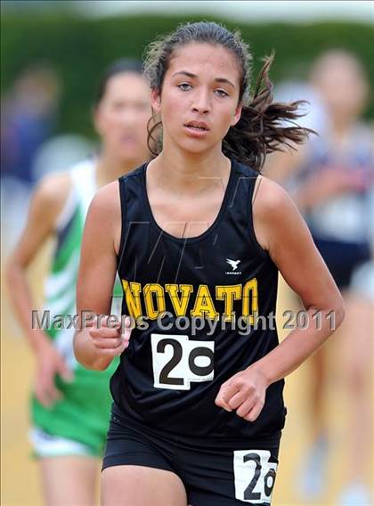 Thumbnail 3 in CIF NCS Masters Track & Field Championships (Girls 3200) photogallery.