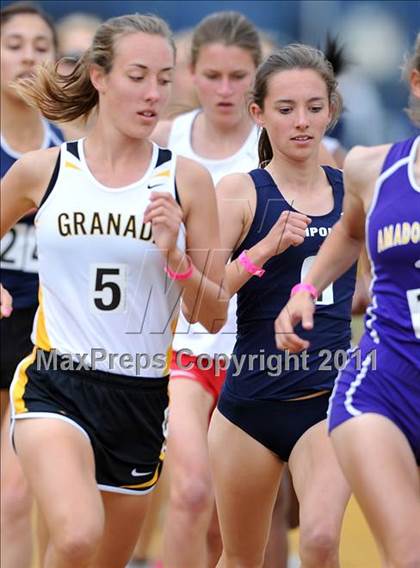 Thumbnail 1 in CIF NCS Masters Track & Field Championships (Girls 3200) photogallery.