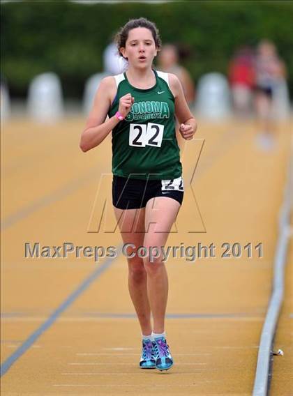 Thumbnail 3 in CIF NCS Masters Track & Field Championships (Girls 3200) photogallery.
