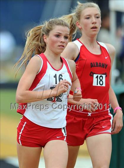 Thumbnail 3 in CIF NCS Masters Track & Field Championships (Girls 3200) photogallery.