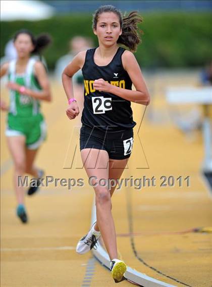 Thumbnail 1 in CIF NCS Masters Track & Field Championships (Girls 3200) photogallery.